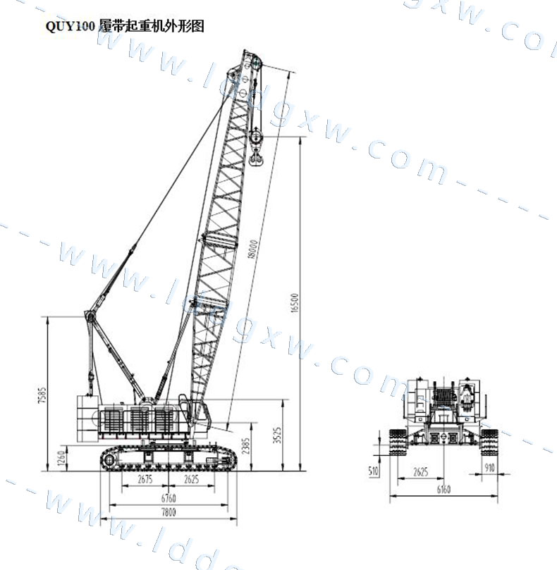 履带吊参数_徐工QUY100100吨型号参数_100吨履带吊型号参数_徐工QUY100